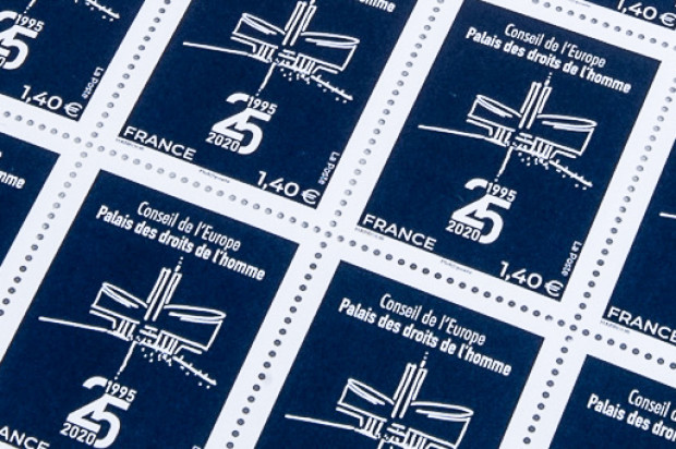French Stamp celebrates the European Court of Human Rights building